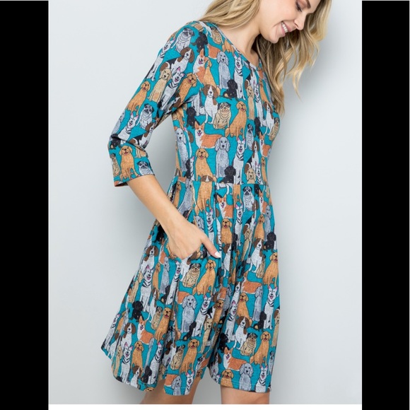 Dog Print Dress - Picture 5 of 8